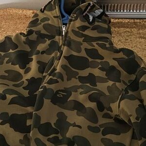 Green camo bape hoodie